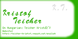 kristof teicher business card